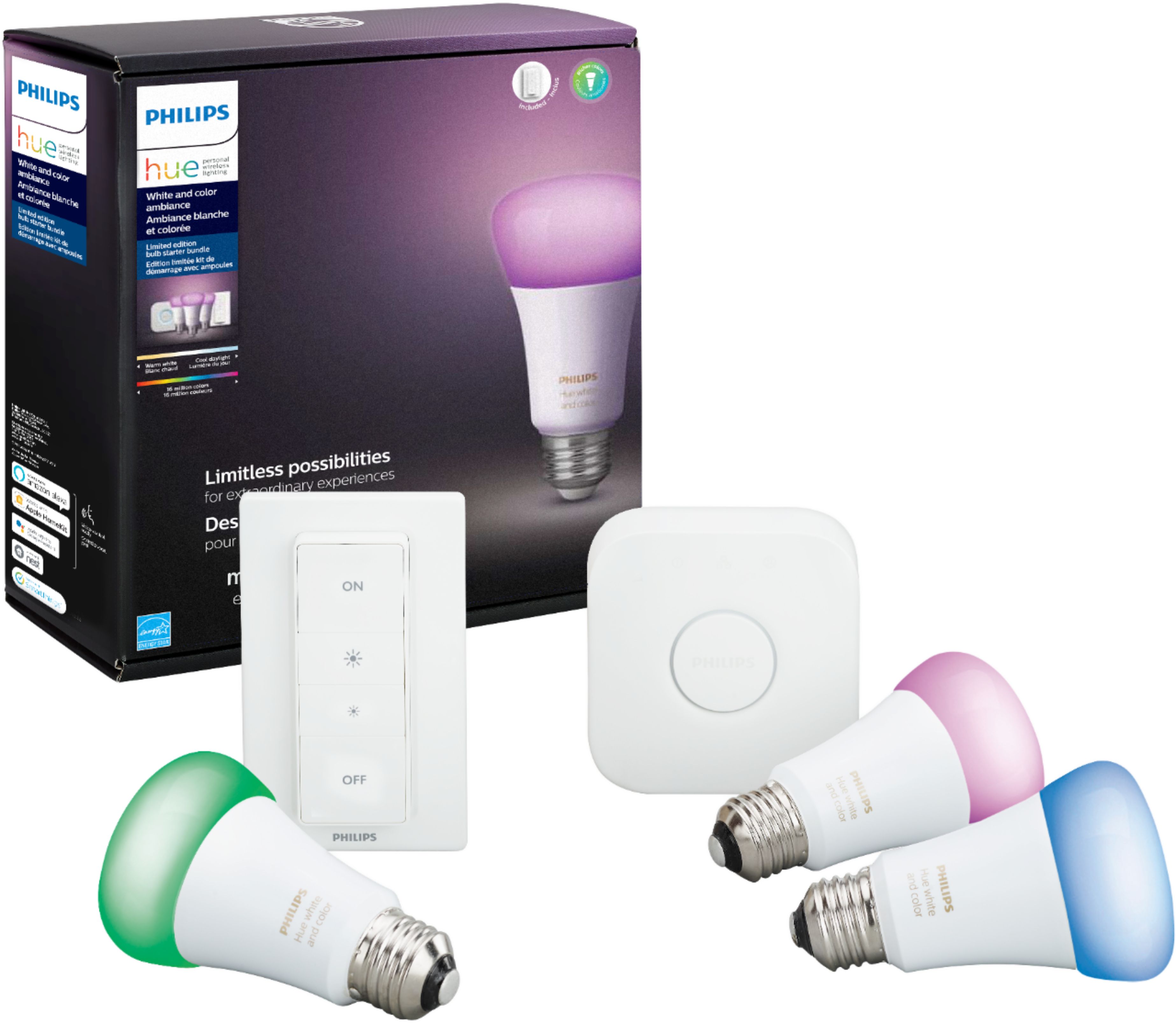 Philips Hue White & Color Ambiance LED Starter Kit - $60 off at Best Buy $129.99