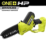 RYOBI ONE+ HP 18V Brushless 6 in. Battery Compact Pruning Mini Chainsaw (Tool Only) P25013BTL - $50.36