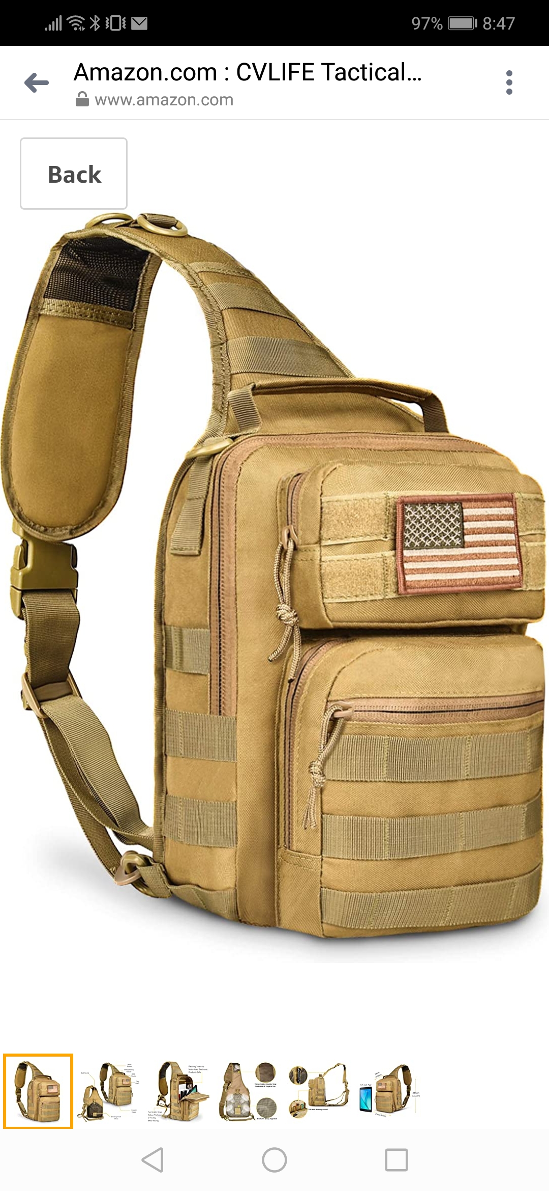 30% off CVLIFE Tactical Sling Bag $16.79