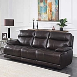 Costco Members: Ridgewin 89” Power Reclining Leather Sofa (Brown) w/ USB Charging Ports $1200 + Free Shipping
