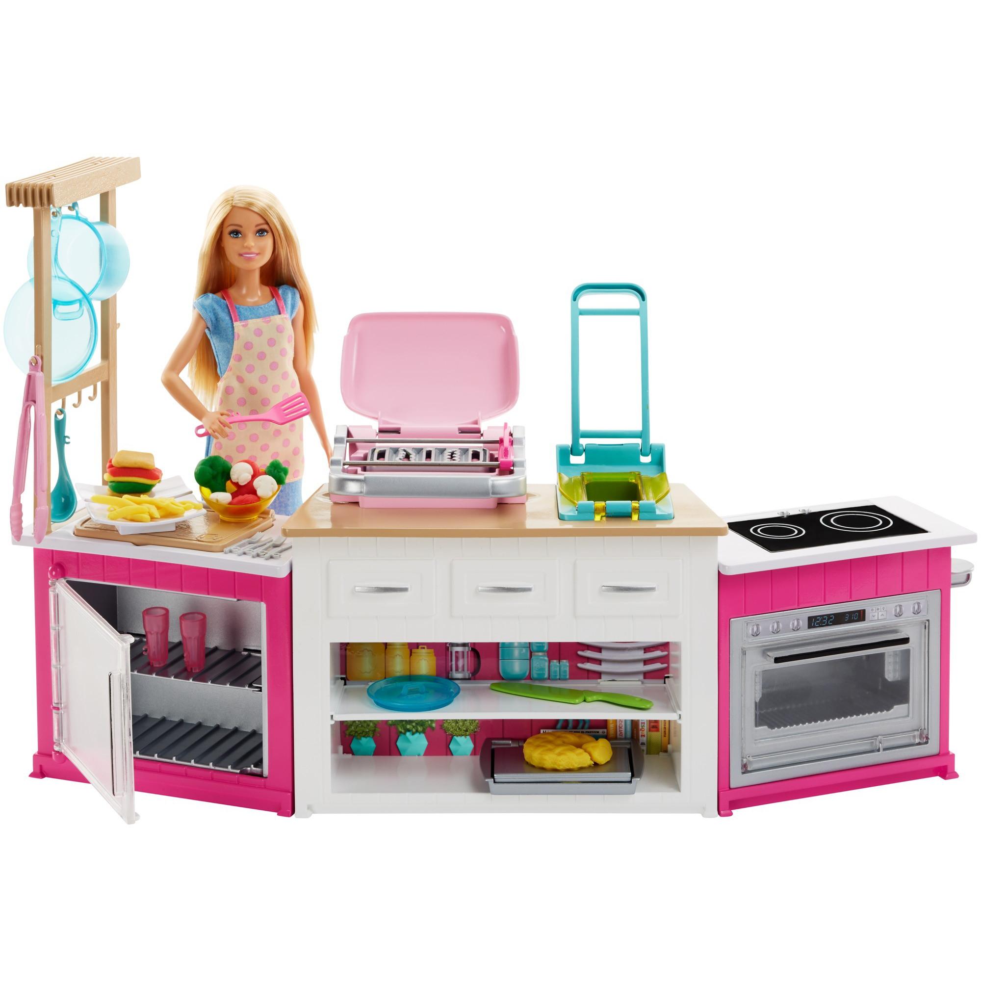 Barbie Ultimate Kitchen Cooking Baking Playset With Chef Doll