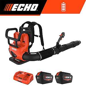 ECHO 56V 195 MPH 795 CFM Cordless Battery Backpack Blower w/ (2) 5.0Ah Batteries and Dual Port Charger YMMV $349