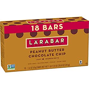 Larabar (Peanut Butter Chocolate Chip) - 1.6 oz Bars, 18 Ct - $9.38 w/ 25% coupon and 15% S&S