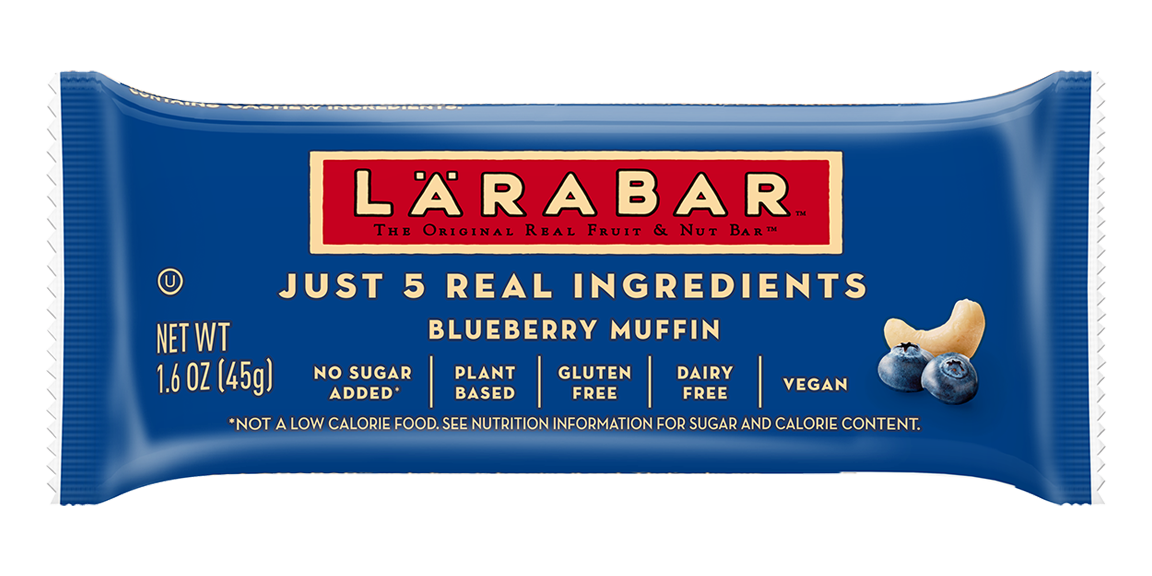 64-Count 1.6-Oz Larabar Gluten-Free Vegan Fruit & Nut Bars (Blueberry Muffin) - $28.71 at Amazon