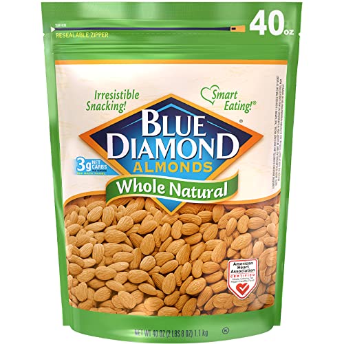 Blue Diamond Almonds (Whole Natural), 40 Oz Resealable Bag - $6.91