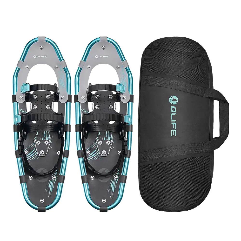 OLIFE Lightweight AluminumFrame Snowshoes (Blue) 19.99 + 5