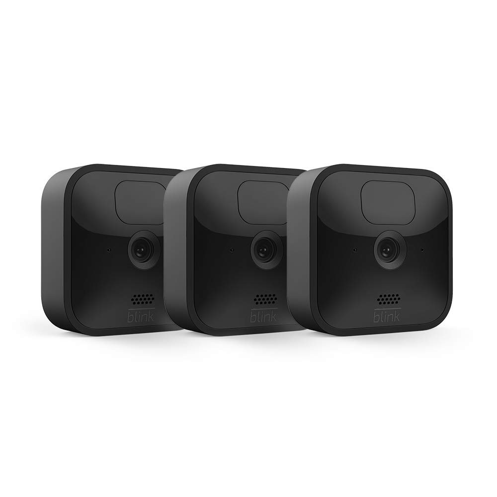 Blink Outdoor - wireless, weather-resistant HD security camera, two-year battery life, motion detection, set up in minutes – 3 camera kit $159.99