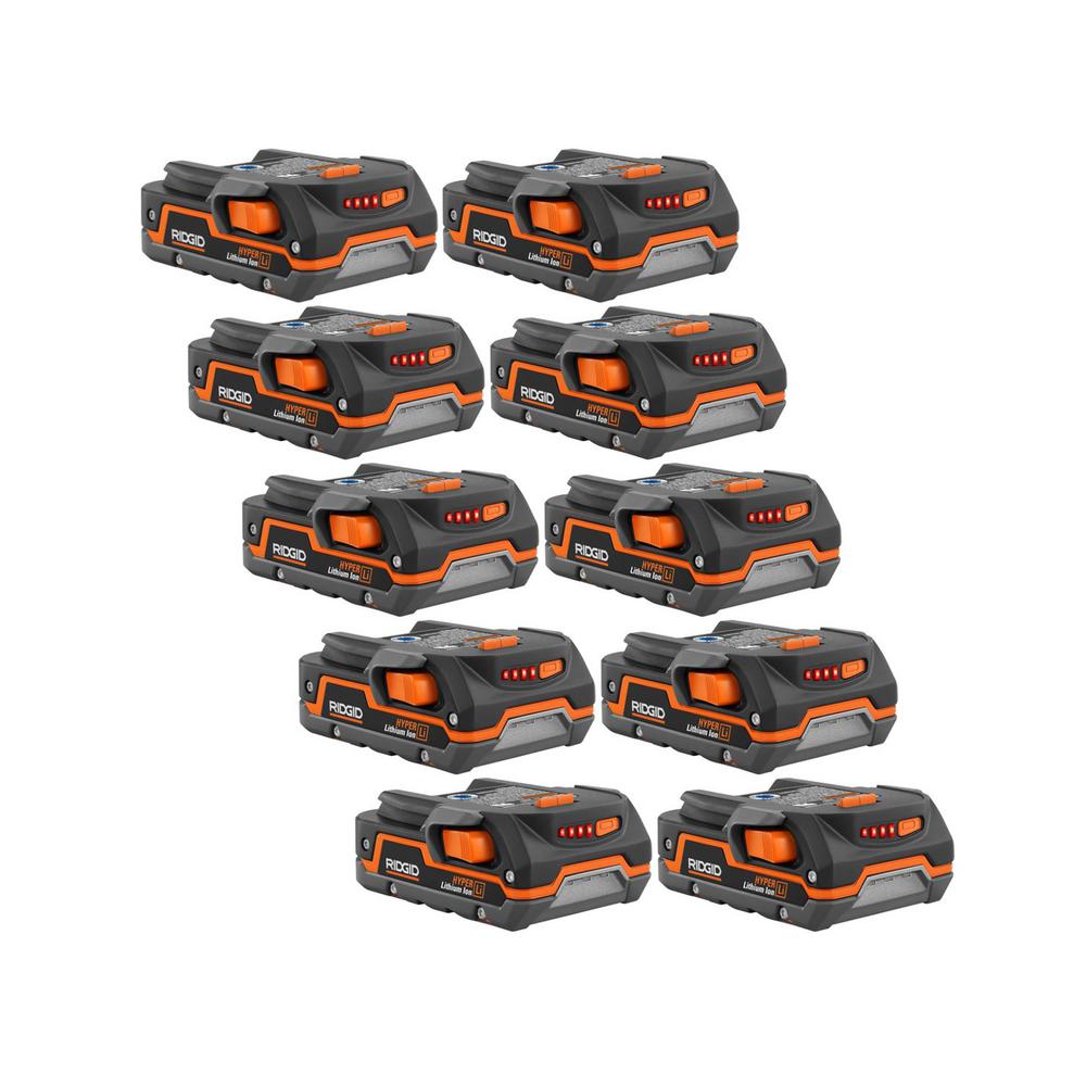 71 Off Ridgid 18 Volt 1 5 Ah Compact Lithium Ion Battery 10 Pack 228 99