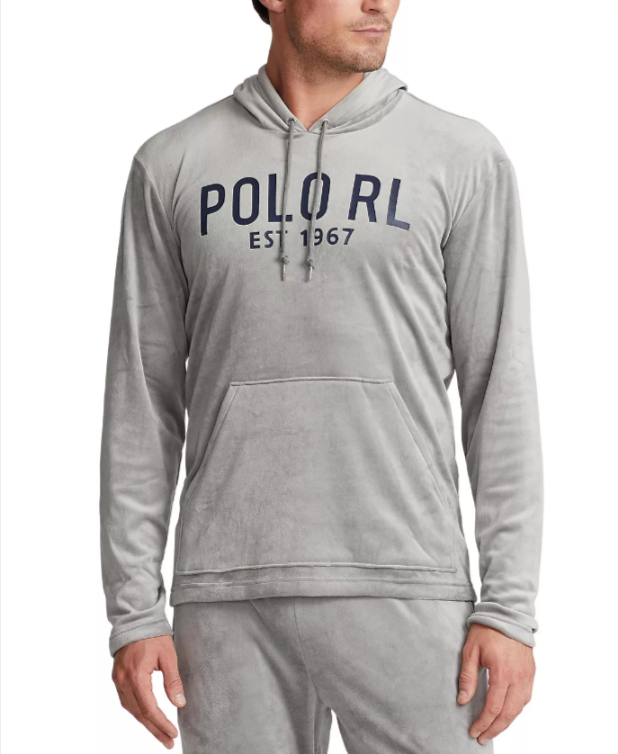 POLO RALPH LAUREN Men's Velour Long Sleeve Hoodie $23.83 at Macy's
