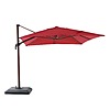 Hampton Bay 10 ft. x 12 ft. Aluminum Cantilever Rectangle Offset Outdoor Patio Umbrella in Chili with Base Included $224