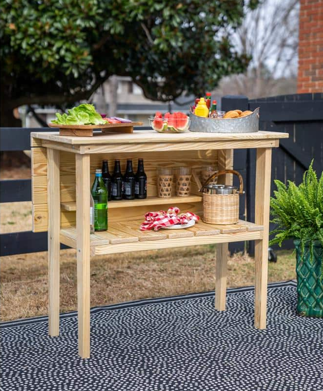 Palmetto Boon Solid Pine Wood Outdoor Bar Table $85. Reg $219. F/S from Home Depot.
