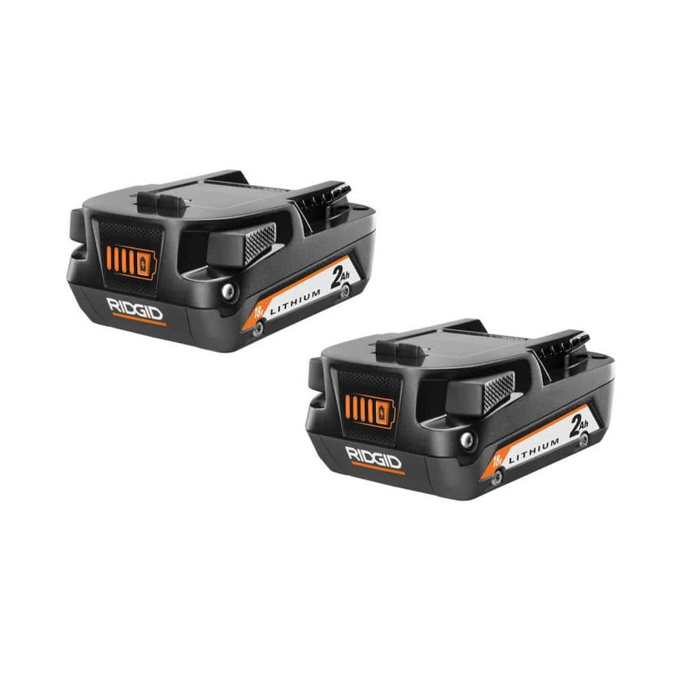 RIDGID 18V Compact Lithium-Ion Battery ( 2-Pack) hack (subcompact line) $74.50