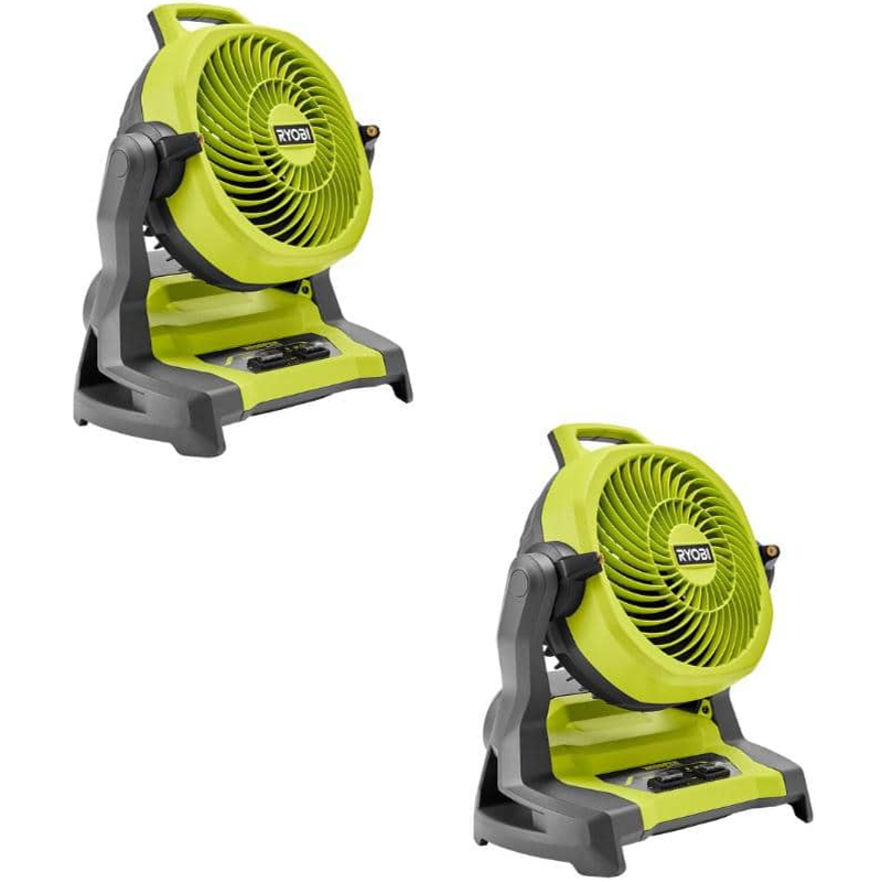 2Pack RYOBI ONE+ 18V Cordless 71/2" Bucket Top Misting Fans (Tools Only)