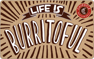 $25 Chipotle gift card, $20 with code YUMMY1123, egifter $20