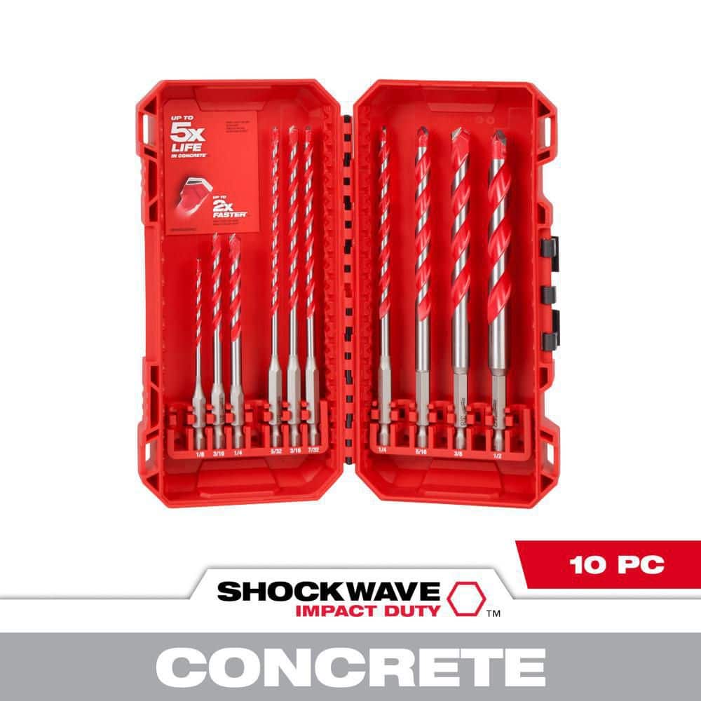 Milwaukee titanium drill deals bit concrete