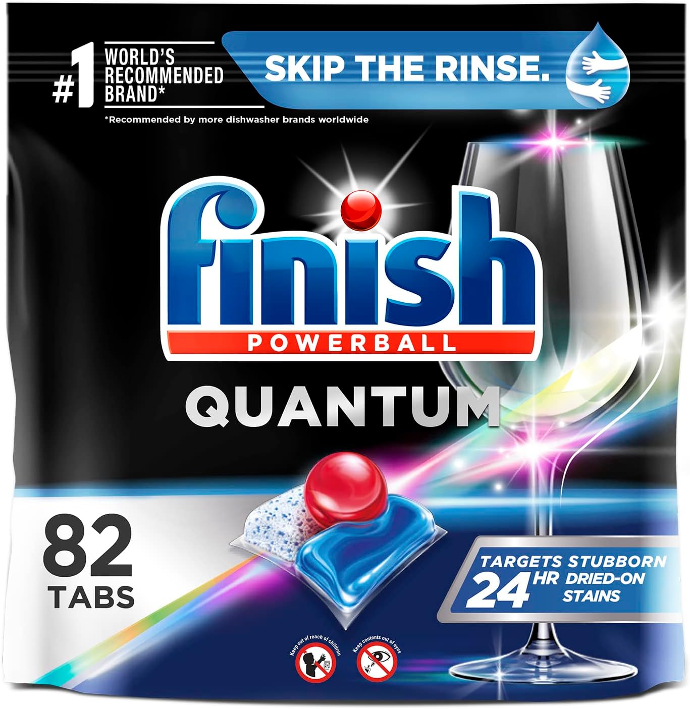 Finish - Quantum - 82ct - Dishwasher Detergent - Powerball - Ultimate Clean & Shine - Dishwashing Tablets - Dish Tabs (Packaging May Vary) - $12.29