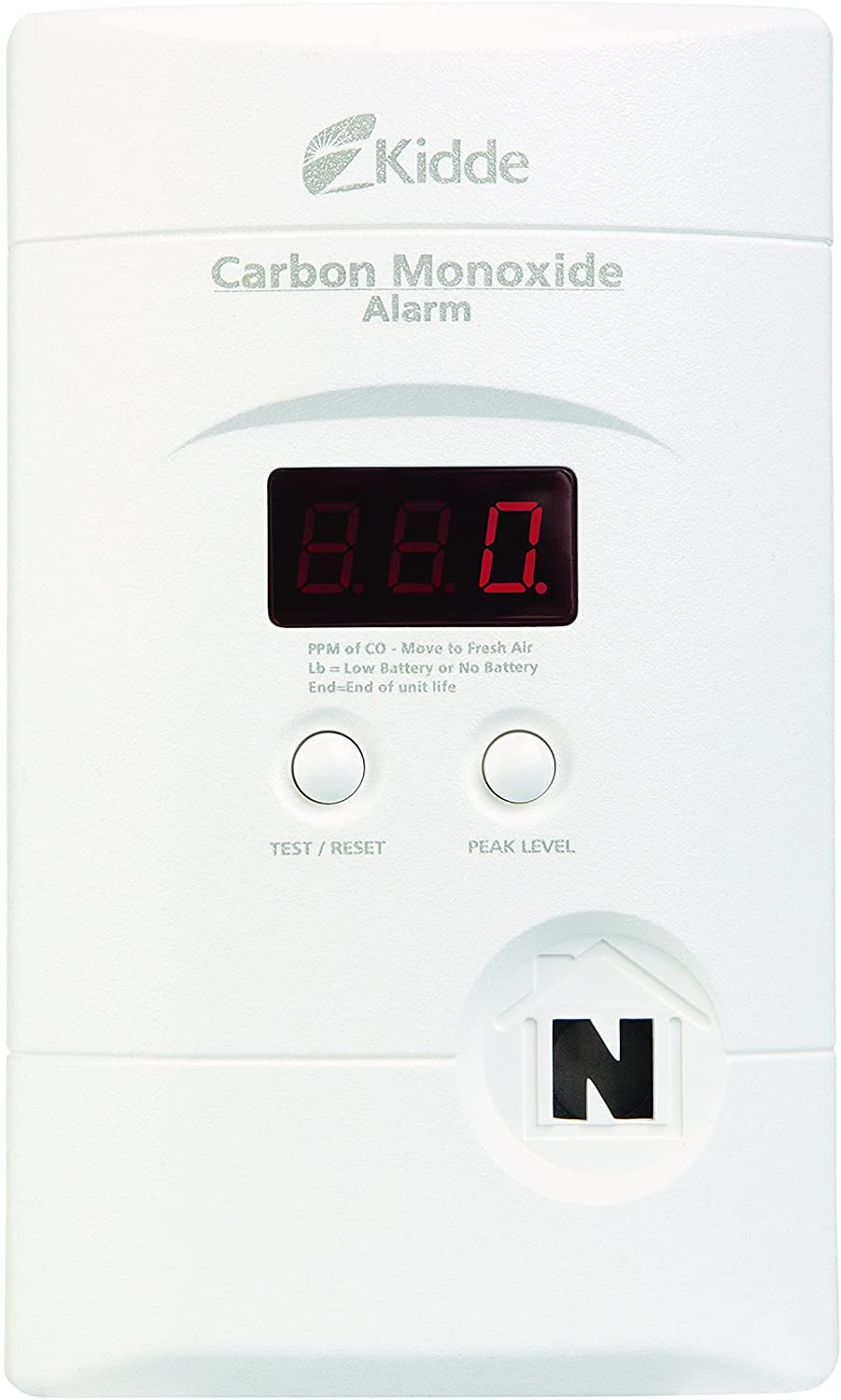 Kidde Carbon Monoxide Detector, Plug In Wall with 9-Volt Battery Backup, Digital LED Display - $29.99