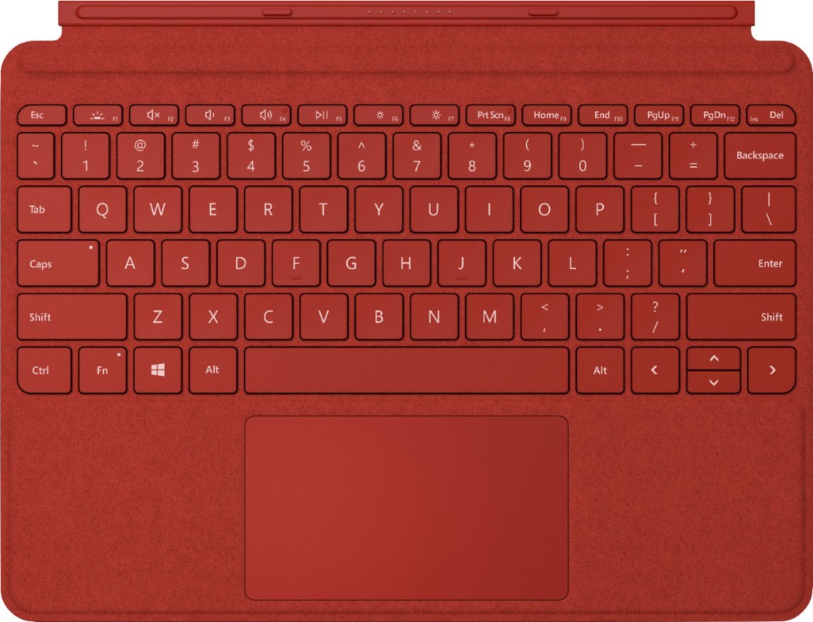 Best Buy - Microsoft Surface Go Signature Type Cover for Surface Go, Go 2, and Go 3 - Poppy Red Alcantara Material - $65.99