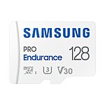 128GB Samsung PRO Endurance UHS-I microSDXC Memory Card w/ Adapter $13 + Free Shipping