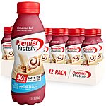 Prime Members: 12-Pack 11.5oz. Premier Protein Shake (Cinnamon Roll) $10.80 w/ Subscribe &amp; Save + Free S/H
