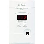 Kidde Carbon Monoxide Detector, Plug In Wall with 9-Volt Battery Backup, Digital LED Display - $29.99