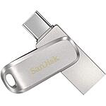 128GB SanDisk Ultra Dual Drive Luxe USB Type-C + Type-A $15