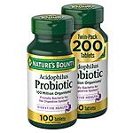 2-Pack 100-Count Nature's Bounty Acidophilus Probiotic Supplement $7.15 w/ Subscribe &amp; Save