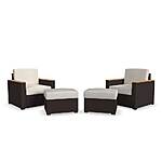 4-Piece Homestyles Palm Springs Outdoor Rattan Armchair & Ottoman Set (Brown) $244.80 + Free Shipping
