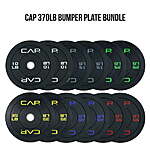 370lb CAP Olympic Bumper Weight Plates Set w/ Steel Hub (Color Coded) $260 &amp; More + Free Shipping