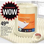 Shopko Black Friday: Body Solutions 3&quot; Convoluted Memory Foam Topper (Twin/Full/Queen) - Your Choice for $49.99