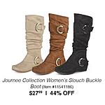 Overstock Black Friday: Journee Collection Women's Slouch Buckle Boots for $27.99