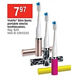 Bon-Ton Black Friday: Violife Slim Sonic Portable Electric Toothbrush for $7.97