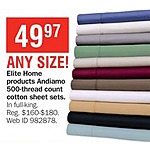 Bon-Ton Black Friday: Elite Home Products Andiamo 500-Thread Count Cotton Sheet Sets (Any Size) for $49.97