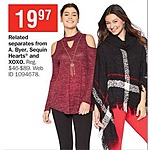 Bon-Ton Black Friday: Select Women's Separates: A. Byer, Sequin Hearts and XOXO, Each for $19.97