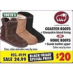 Big 5 Sporting Goods Black Friday: Lamo Footwear Youth Coaster or Nome Boots - Your Choice for $20.00
