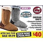 Big 5 Sporting Goods Black Friday: Lamo Footwear Women's Siberian Boots for $40.00