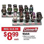 Menards Black Friday: Coleman Men's or Ladies' Watch - Your Choice for $8.99