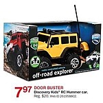 Bon-Ton Black Friday: Discovery Kids RC Hummer Car for $7.97