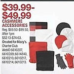 Macy's Black Friday: Cashmere Accessories for $39.99 - $49.99