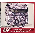 Joann Black Friday: Everything Mary Sewing Room on Wheels 4-pc Set for $49.99