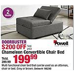 Boscov's Black Friday: Powell Chameleon Convertible Chair Bed for $199.99