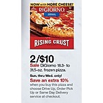 Target Black Friday: (2) DiGiorno 18.3 to 31.5-oz Frozen Pizza for $10.00