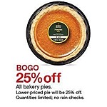 Target Black Friday: Entire Stock Bakery Pies - B1G1 25% Off