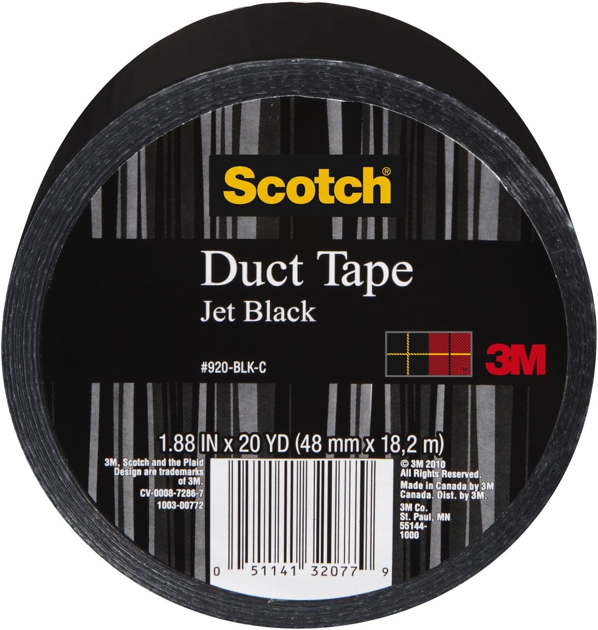 Scotch Duct Tape, Jet Black, 1.88-Inch by 20-Yard, 6-Pack $9.85 w/ Amazon Free Prime Shipping or Subscribe & Save