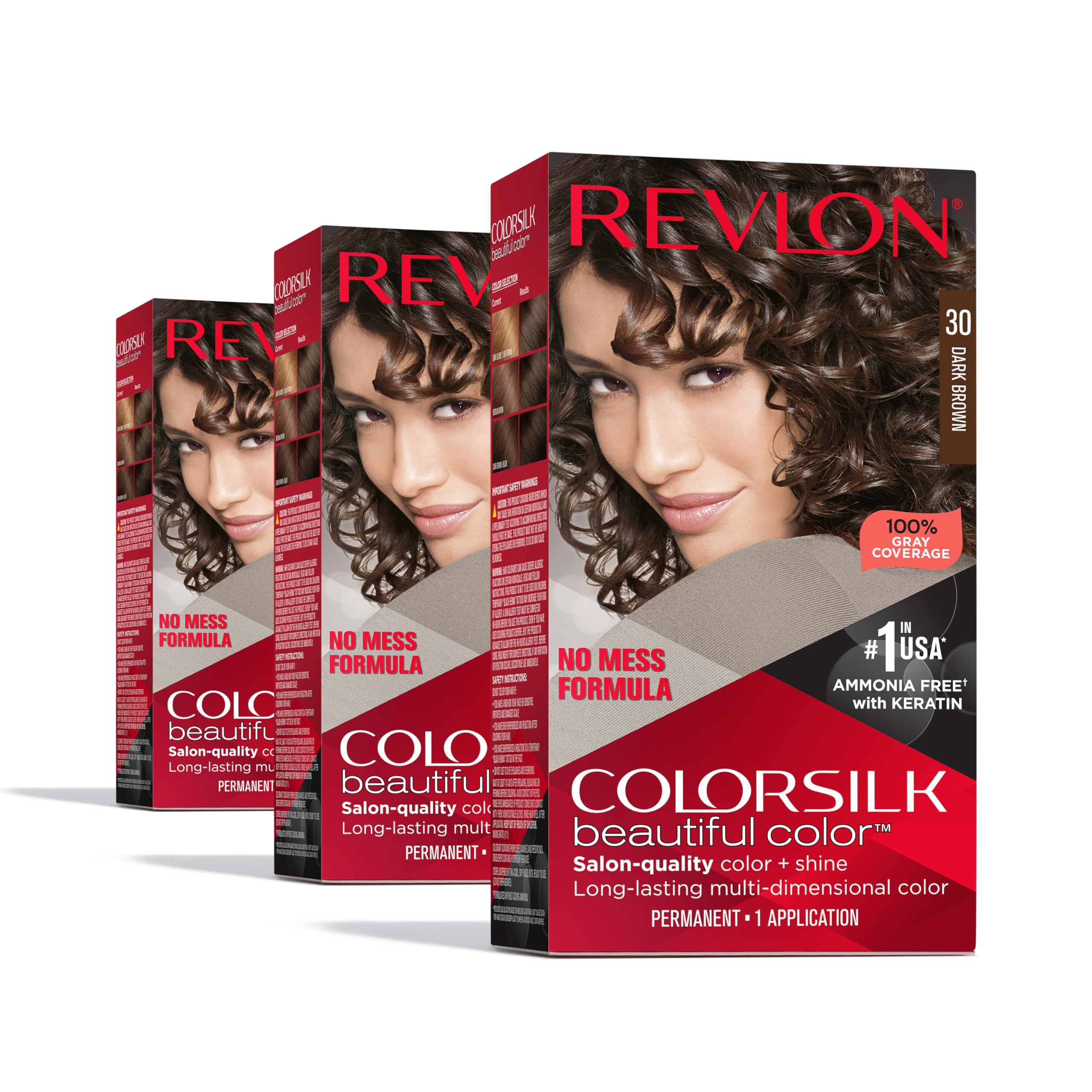 Revlon ColorSilk Permanent Hair Color 3-pack for $6.47 ($2.16 each)