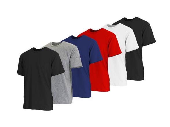 3 & 6 Pack Mens,Womens & Kids S/S and L/S Tees $12.99