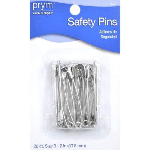 Prym Large 20 PC Safety Pins, 2" inch Zinc $1