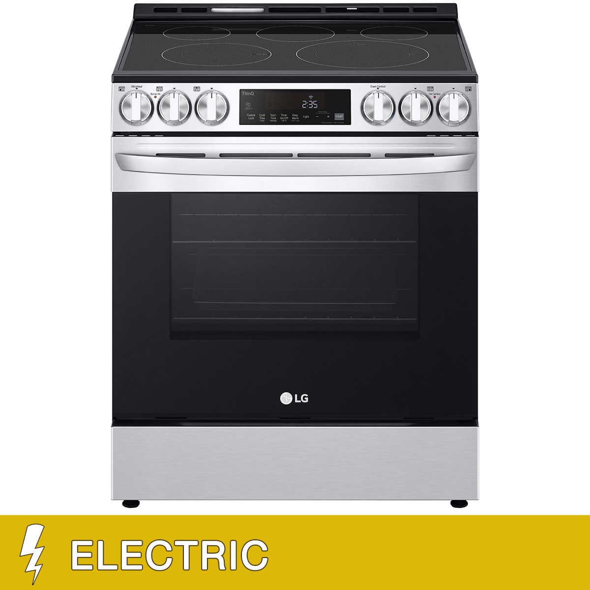 LG 6.3 cu. ft. Smart ELECTRIC Slide-In Range with Convection, Air Fry and EasyClean - $999.99
