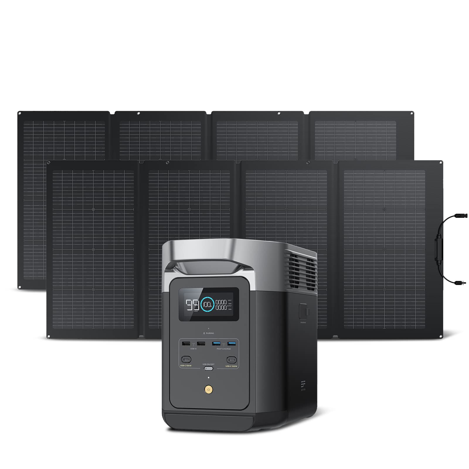 EF ECOFLOW Portable Power Station DELTA 2, 1024Wh LiFePO4 (LFP) Battery