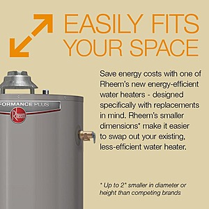 Rheem Platinum 40 Gal. 10-Year Hybrid High Efficiency Tank Electric Heat  Pump Water Heater @Home Depot $1360